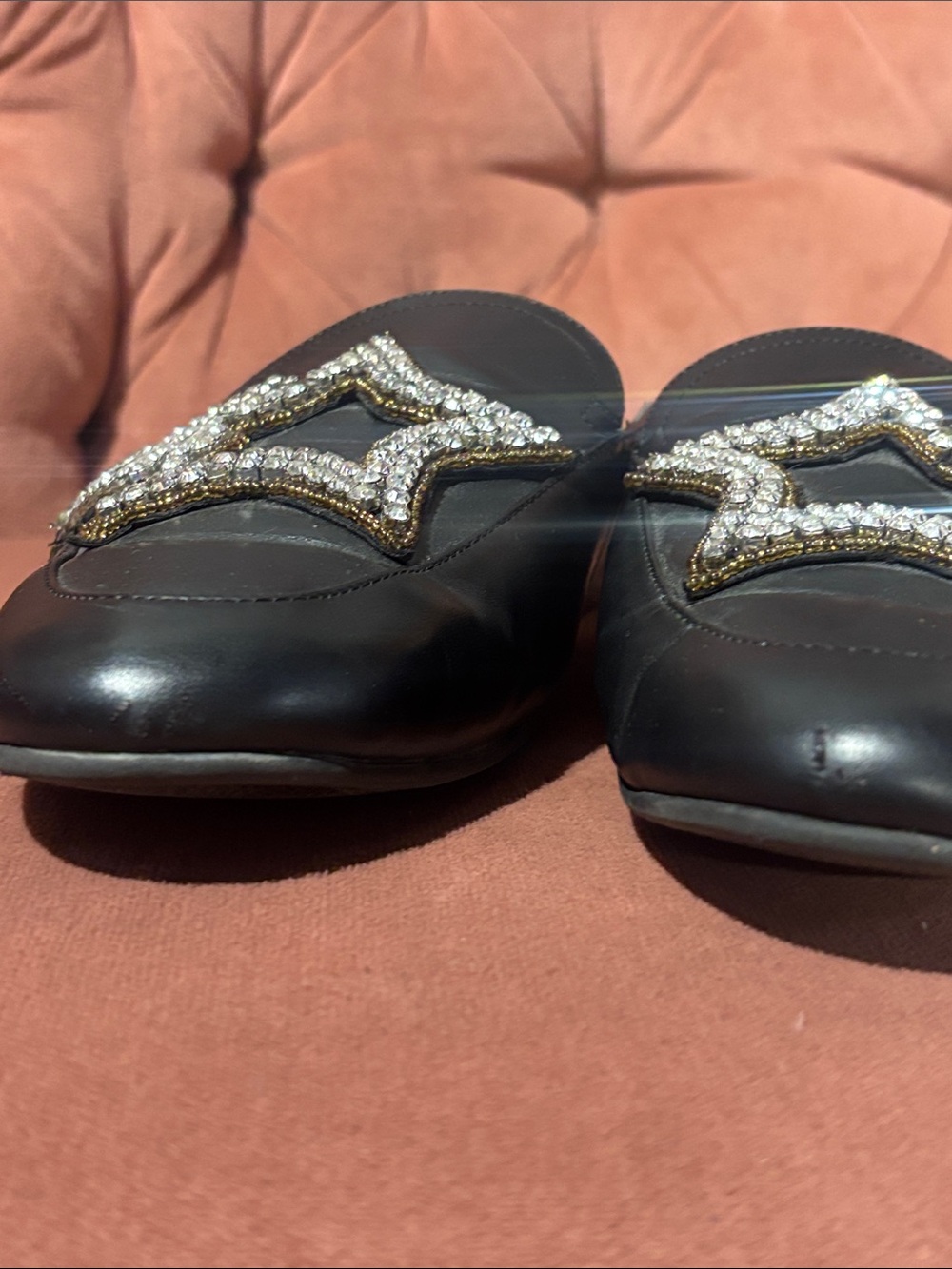 Circus sam Edelman Pelham mules  shooting star embellished flats faux leather 11 - Picture 3 of 12